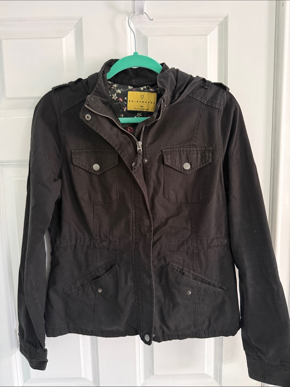 Prince & fox vintage Black Hooded Utility Jacket